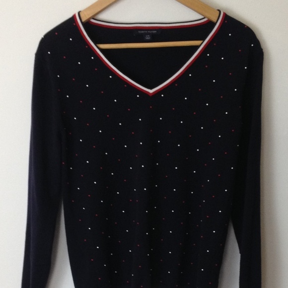 tommy hilfiger black sweater women's